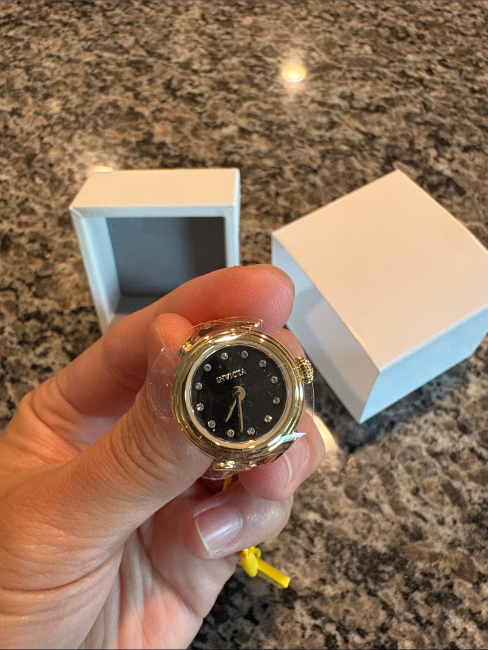 NWT Invicta Angel
Lumalink Women's Ring Watch
- 17.5mm, Gold - Picture 6 of 8